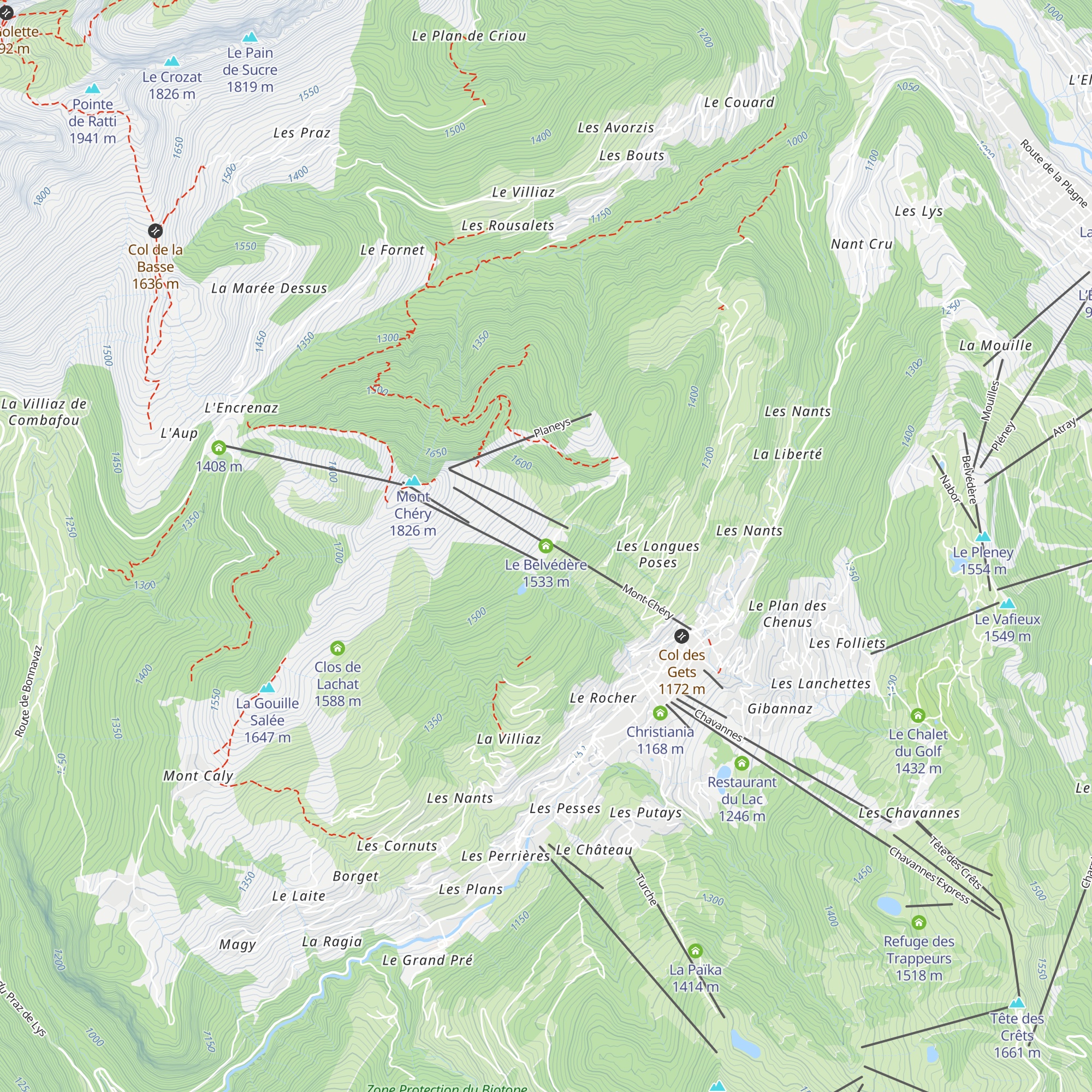 Le Belvédère map