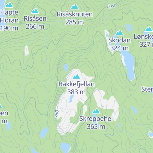 Map of Bakkefjellan