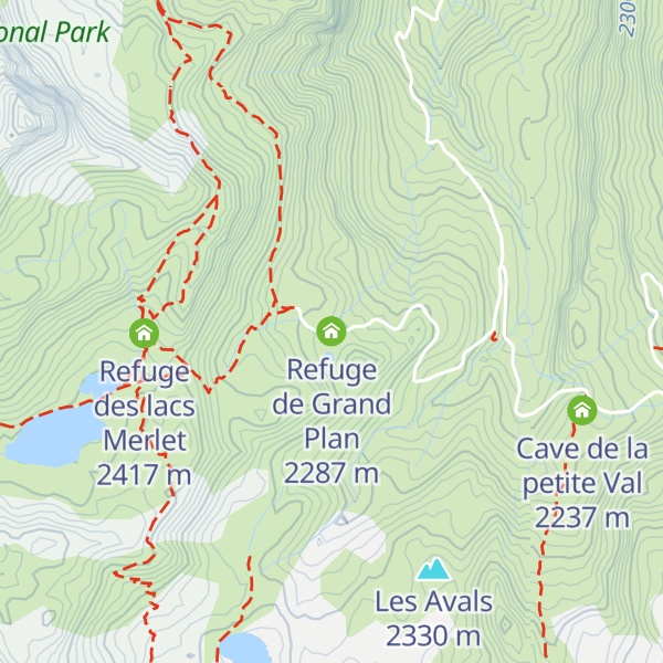 Map of Refuge de Grand Plan