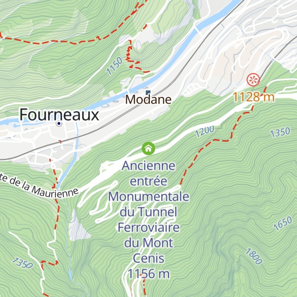 Map of Ancienne entrée Monumentale du Tunnel Ferroviaire du Mont Cenis