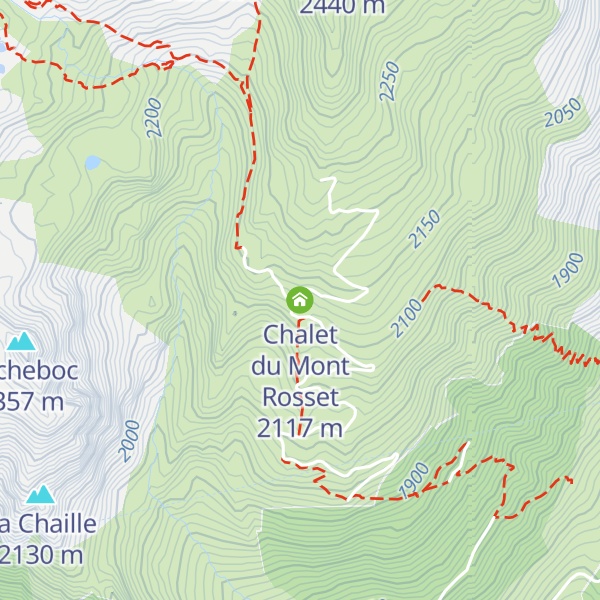 Map of Chalet du Mont Rosset