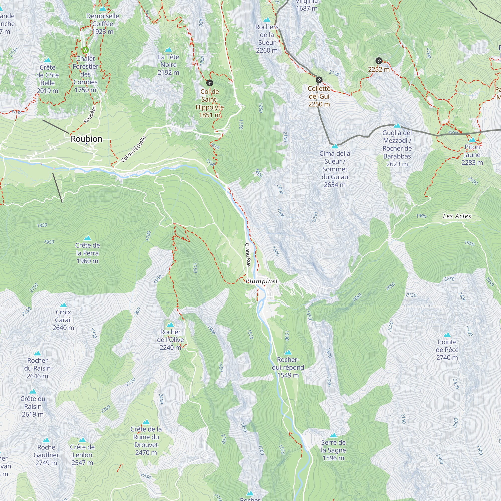 La Chévrerie de Plampinet map