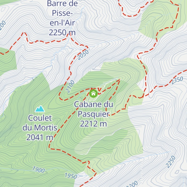 Map of Cabane du Pasquier