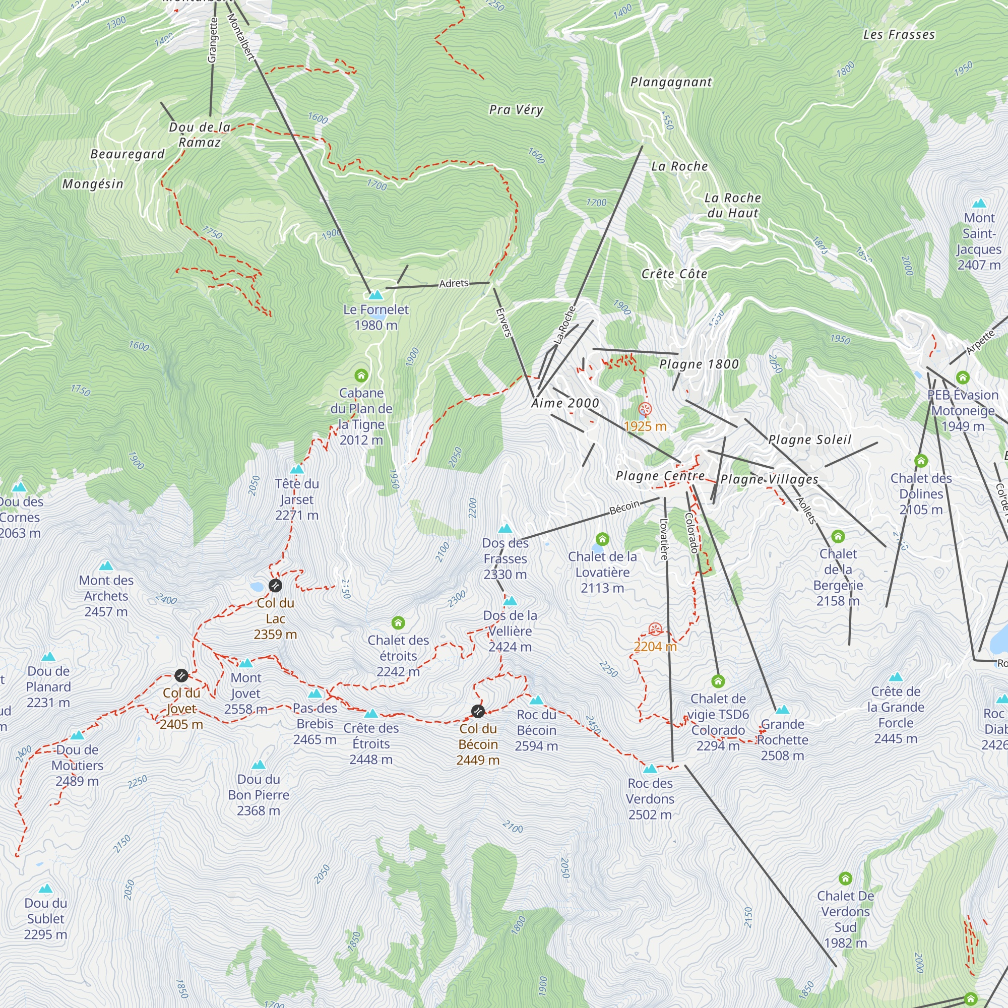 Chalet Biollet map