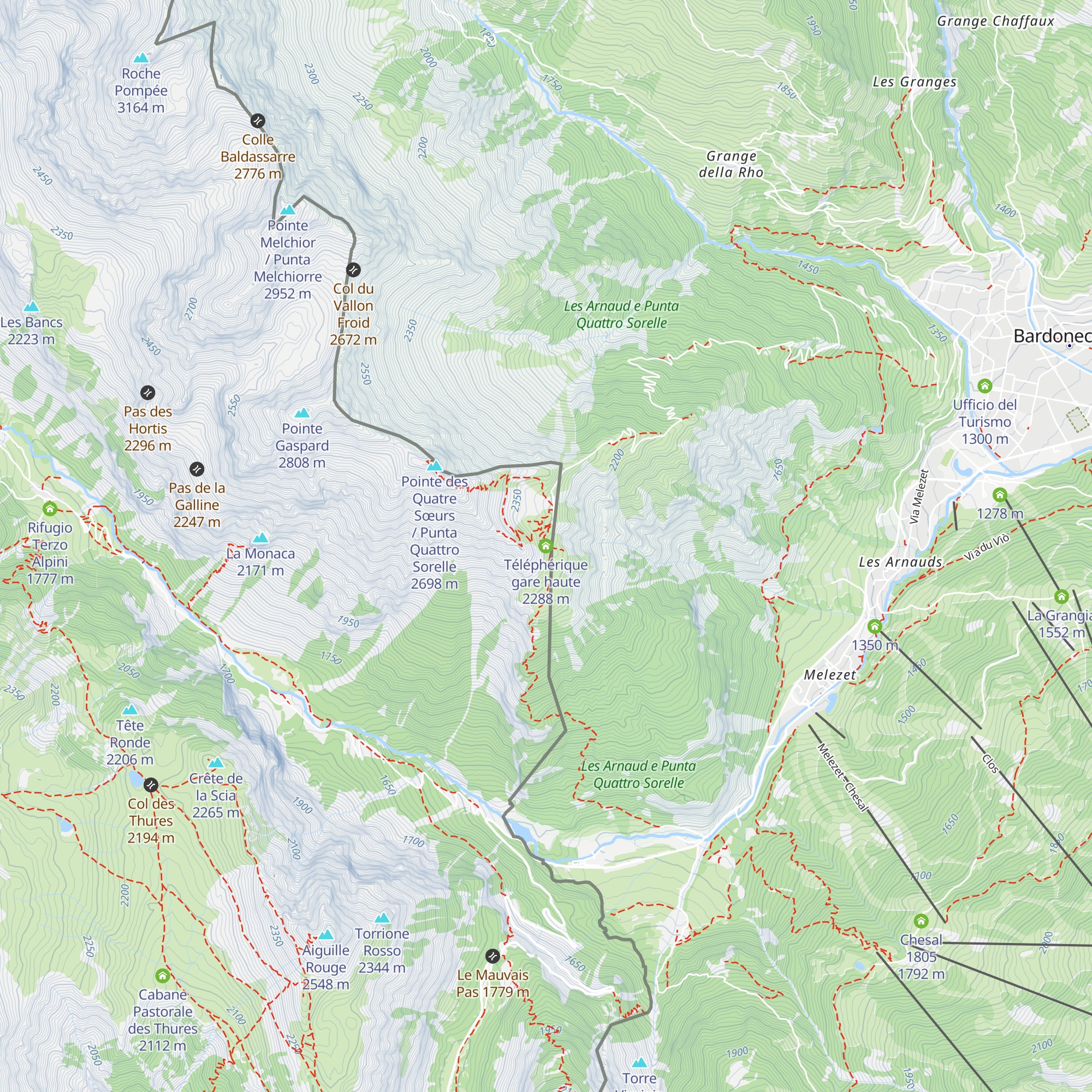 Téléphérique gare haute map