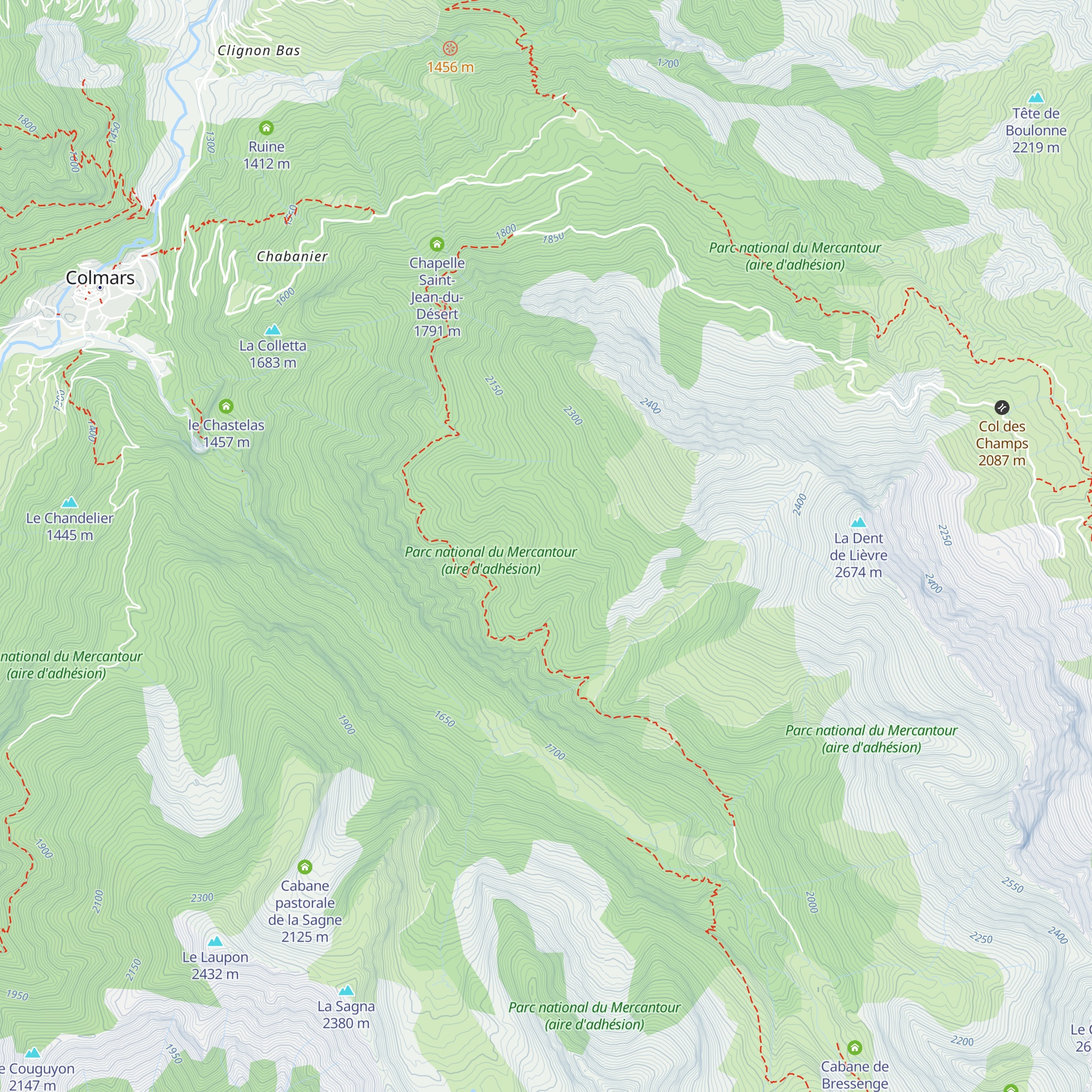 Cabane de Noncière map