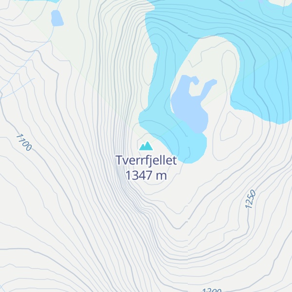 Map of Tverrfjellet