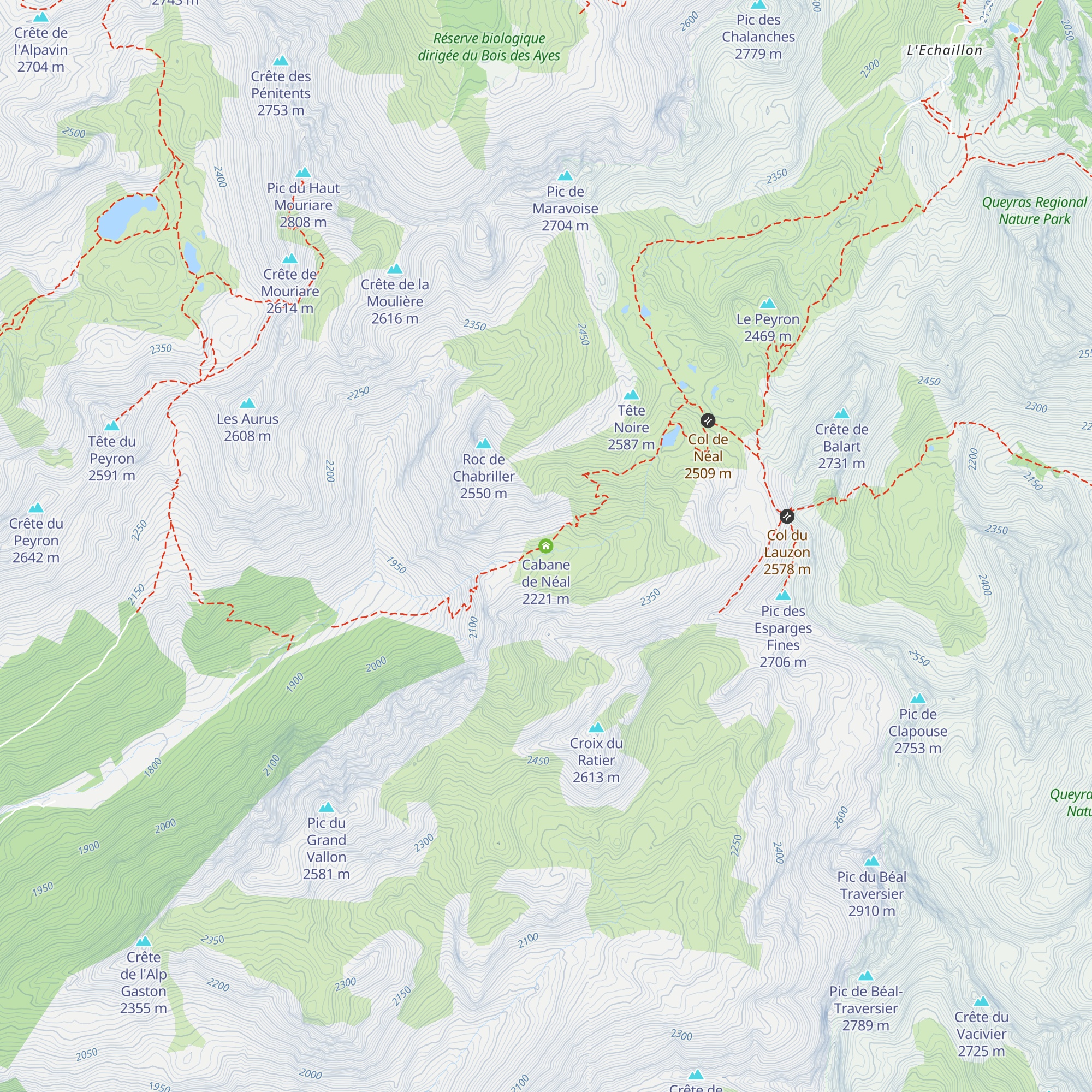 Cabane de Néal map