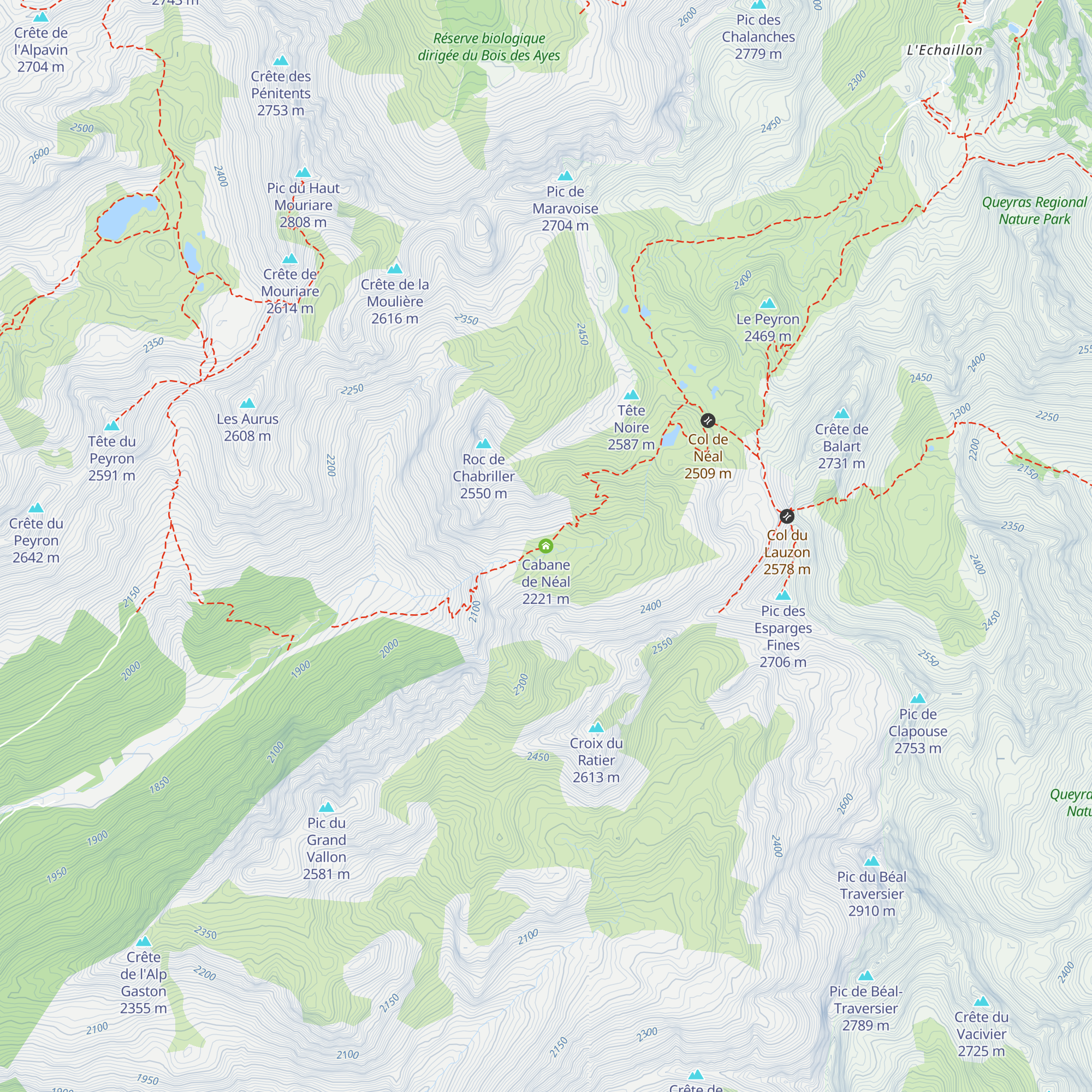 Cabane de Néal map