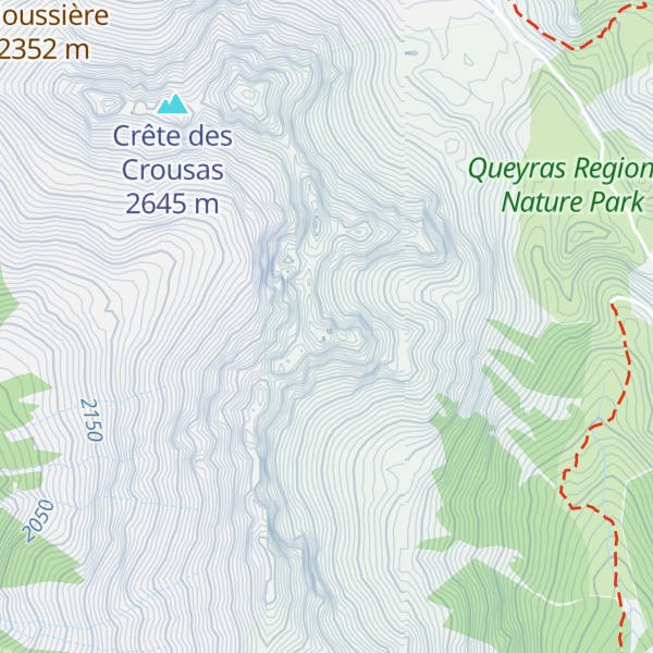 Map of Crête des Pareis
