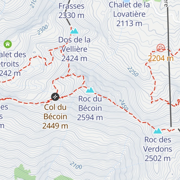 Map of Roc du Bécoin