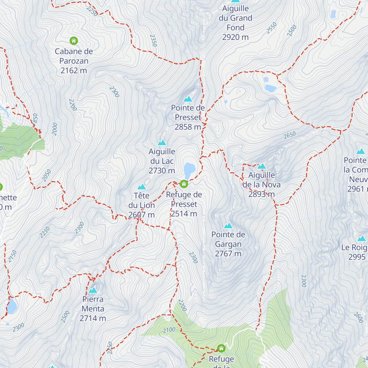 Refuge de Presset map