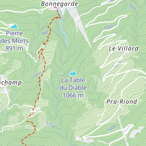 Map of La Table du Diable
