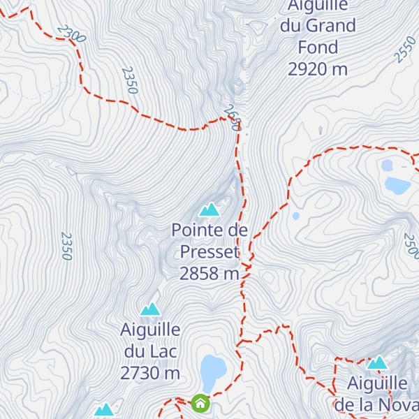 Map of Pointe de Presset