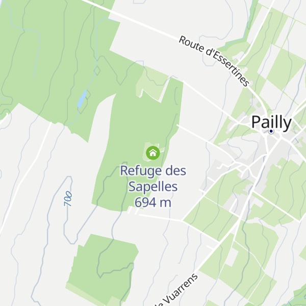 Map of Refuge des Sapelles