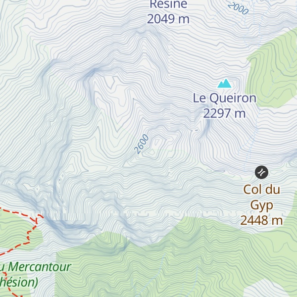 Map of Chapeau de Gendarme (Le Lan)