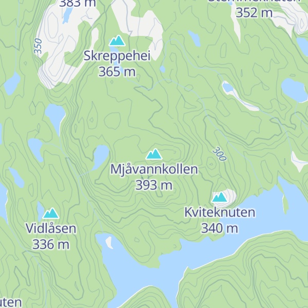 Map of Mjåvannkollen