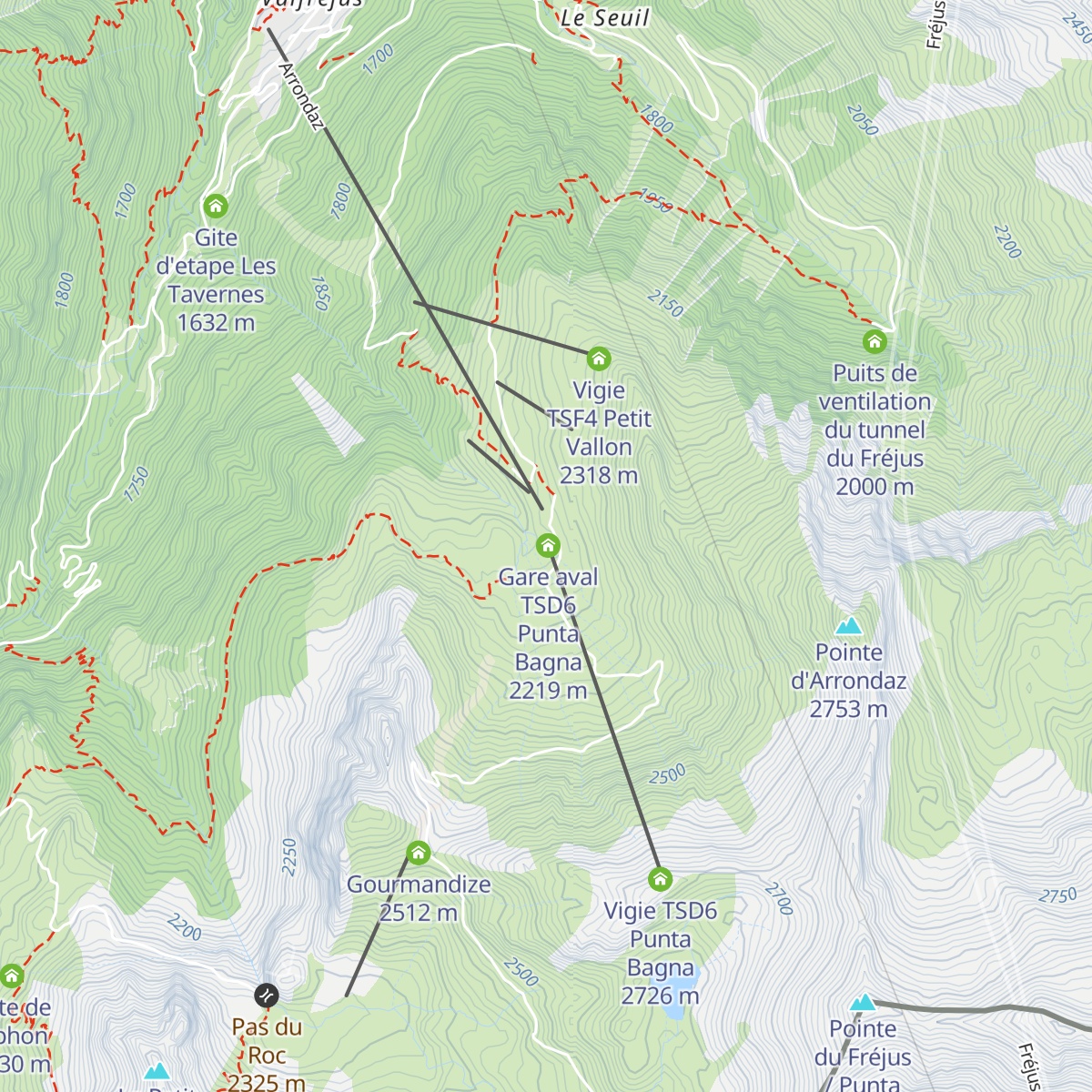 Vigie TSD6 Punta Bagna map