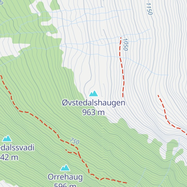 Map of Øvstedalshaugen