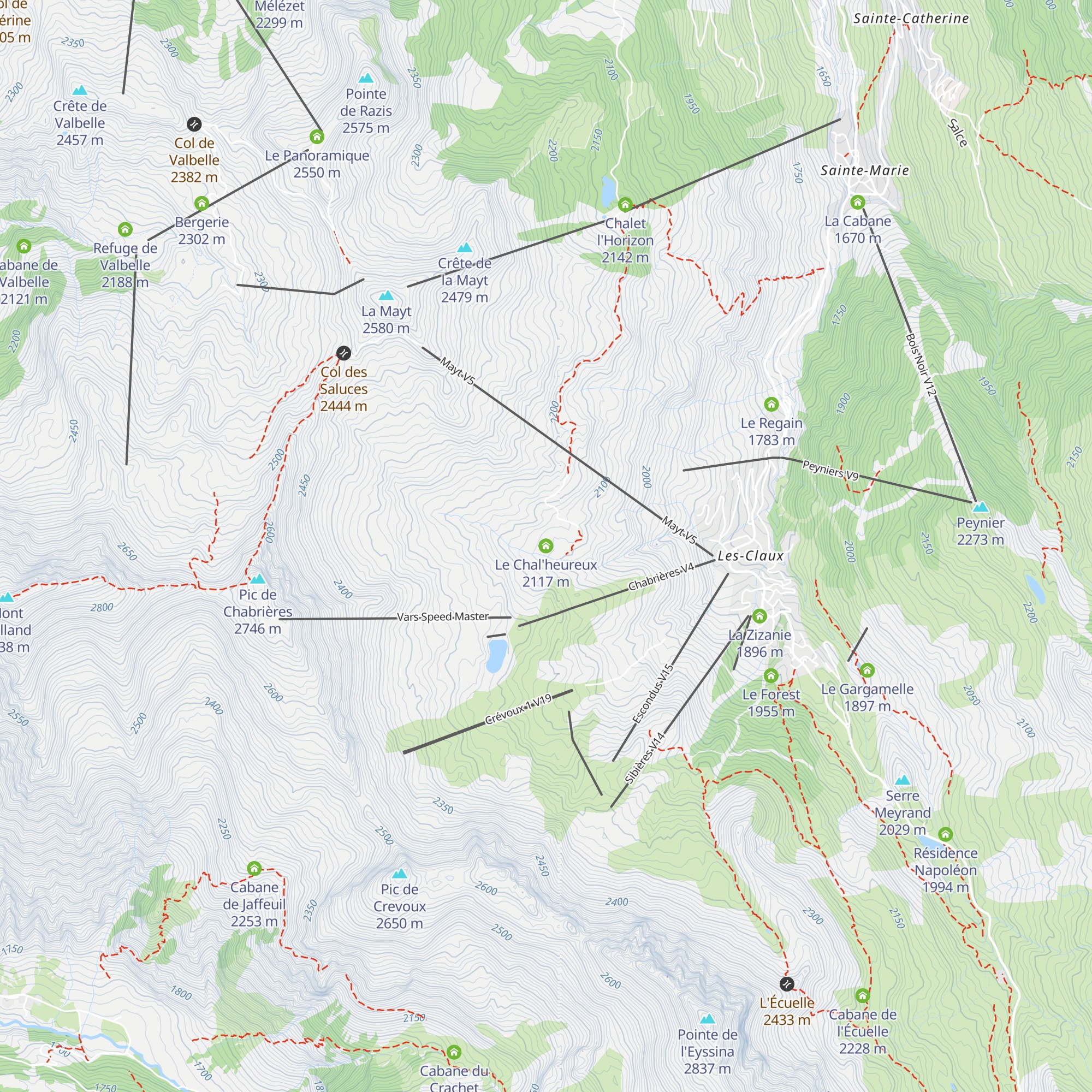 Le Chal'heureux map
