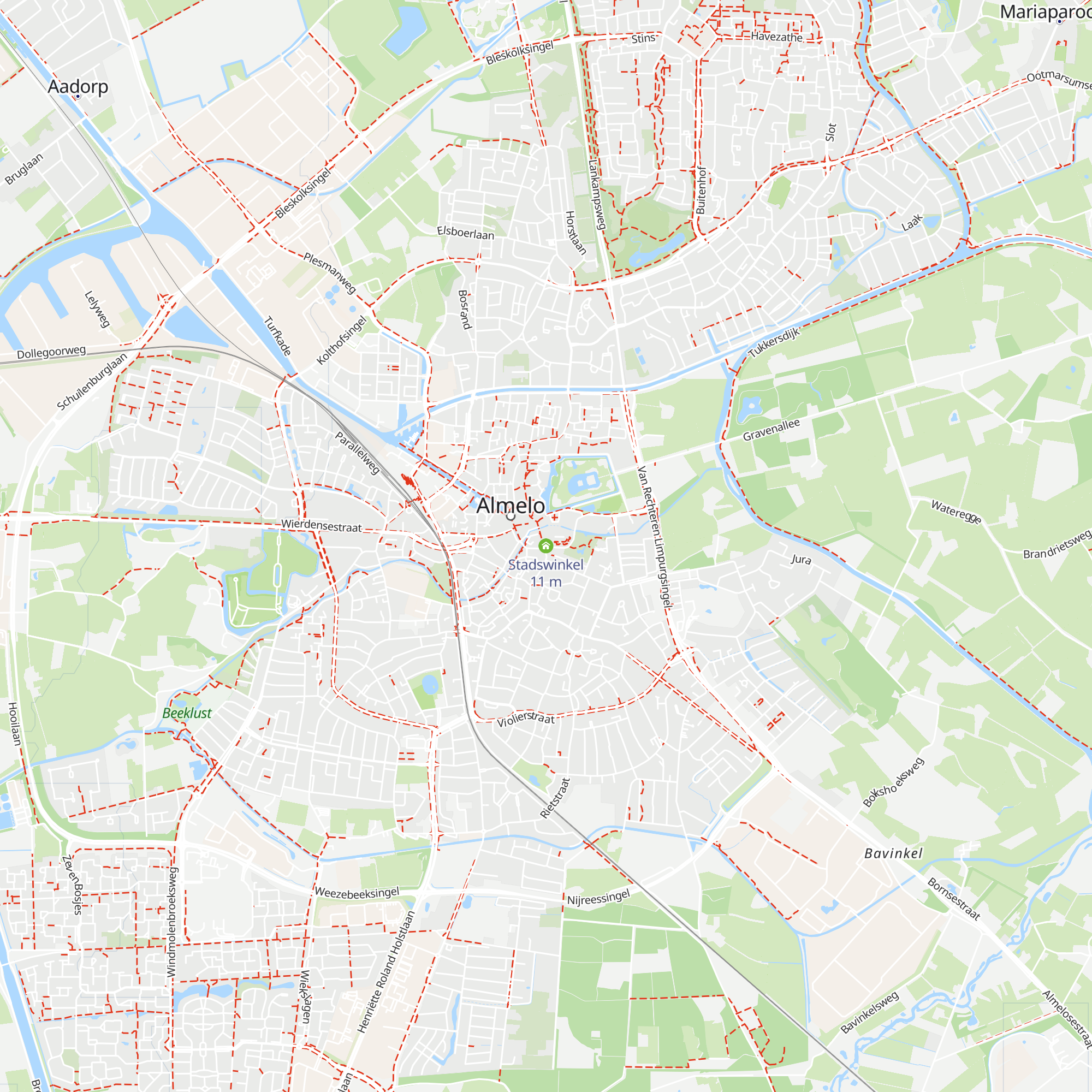 Stadswinkel map