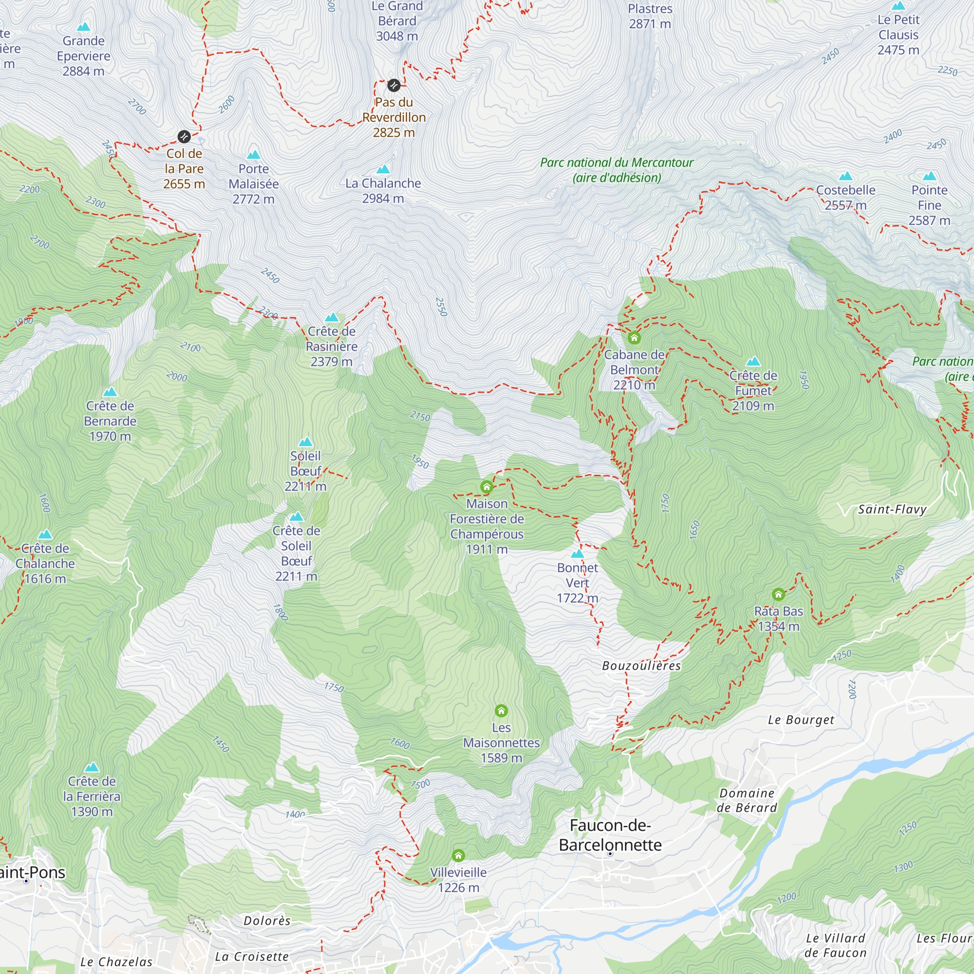 Maison Forestière de Champérous map