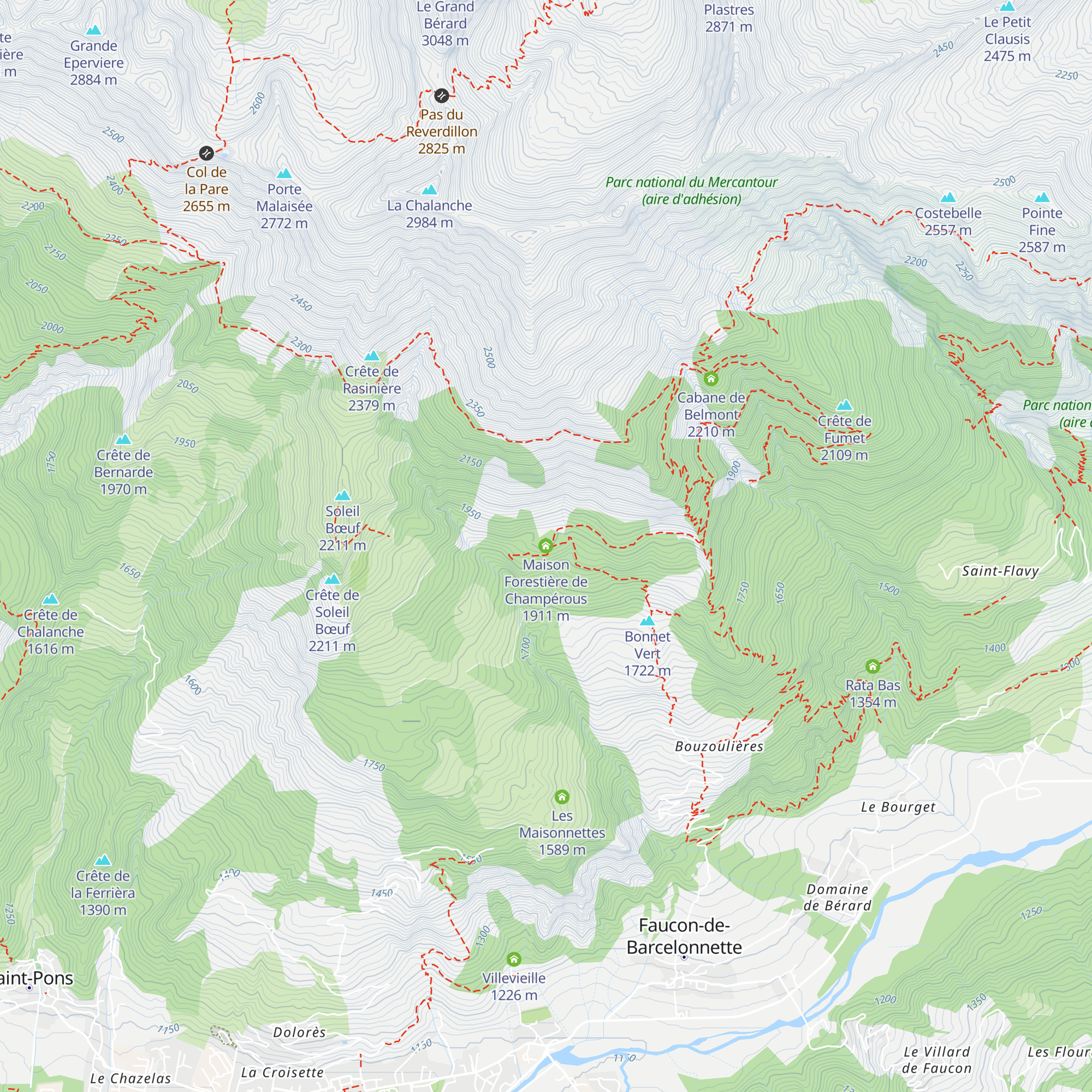 Maison Forestière de Champérous map