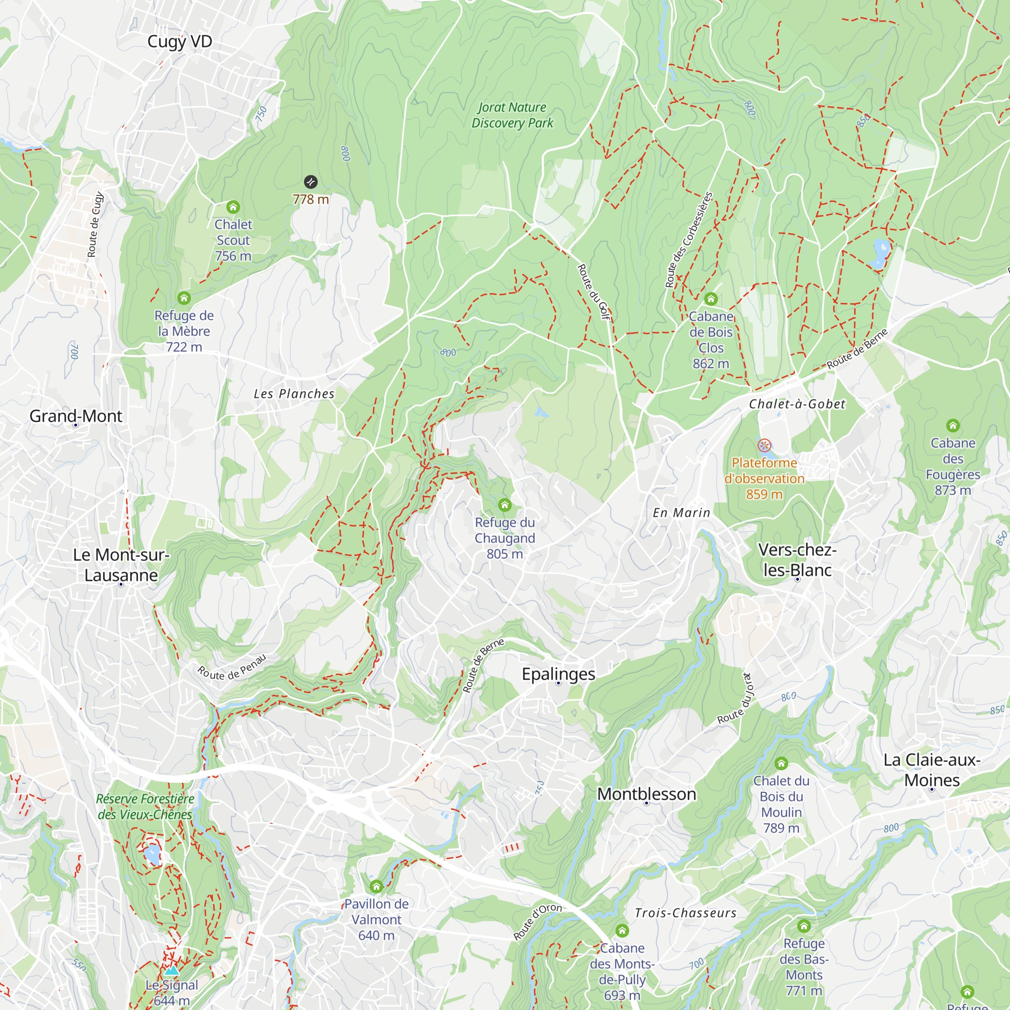 Refuge du Chaugand map
