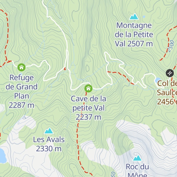 Map of Cave de la petite Val