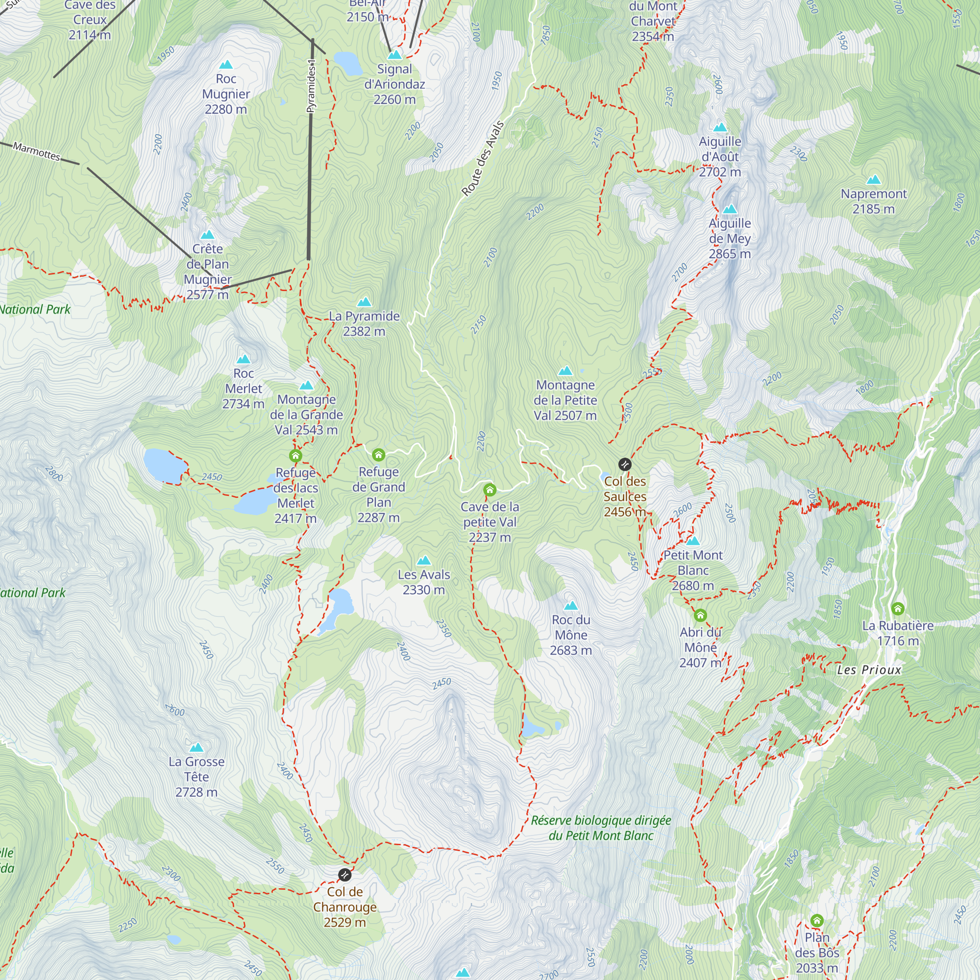 Cave de la petite Val map