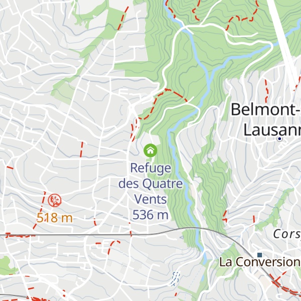 Map of Refuge des Quatre Vents