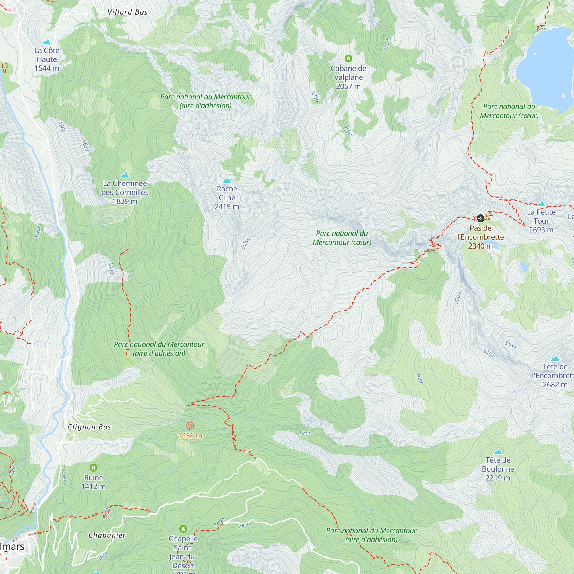 Cabane de Chabrimand map