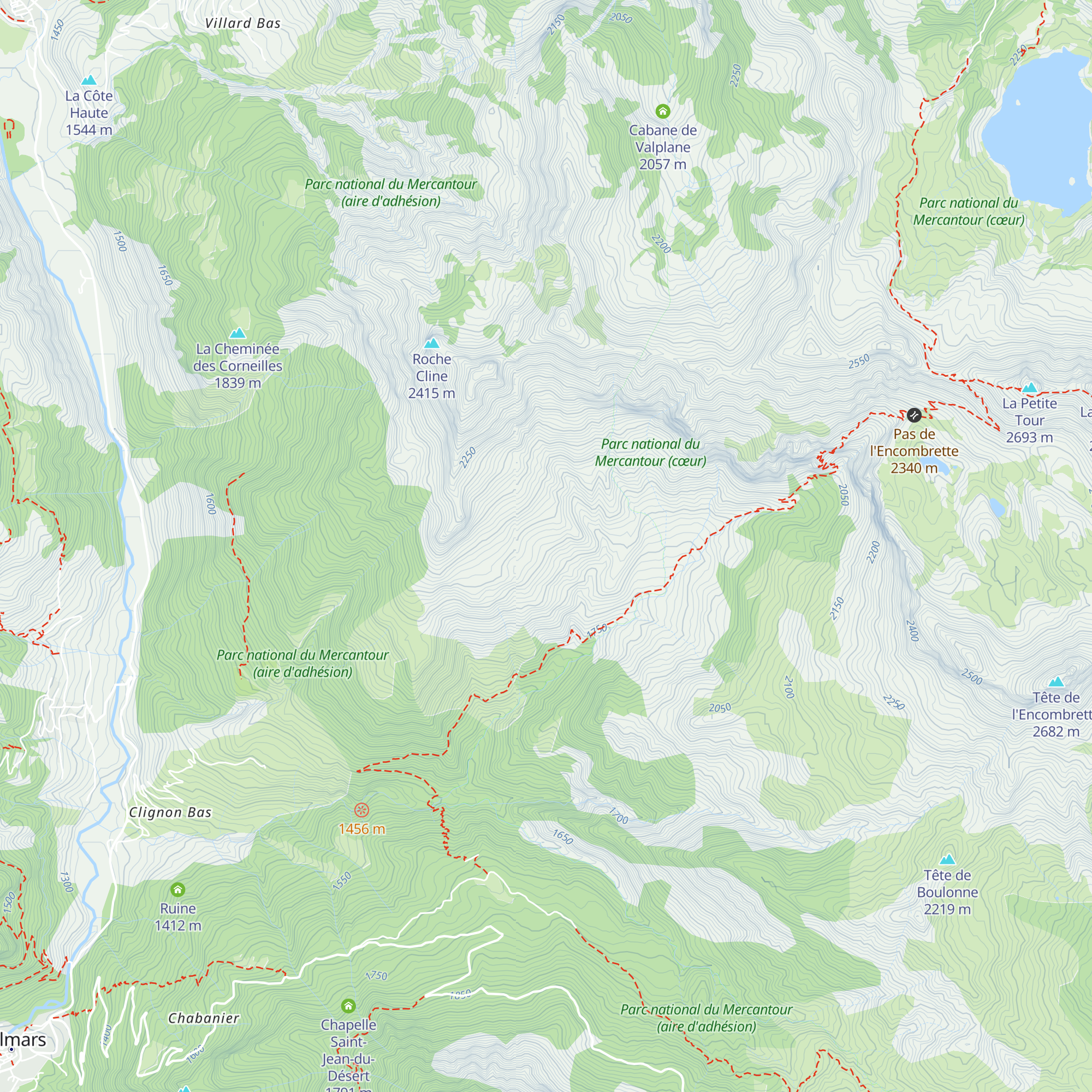 Cabane de Chabrimand map