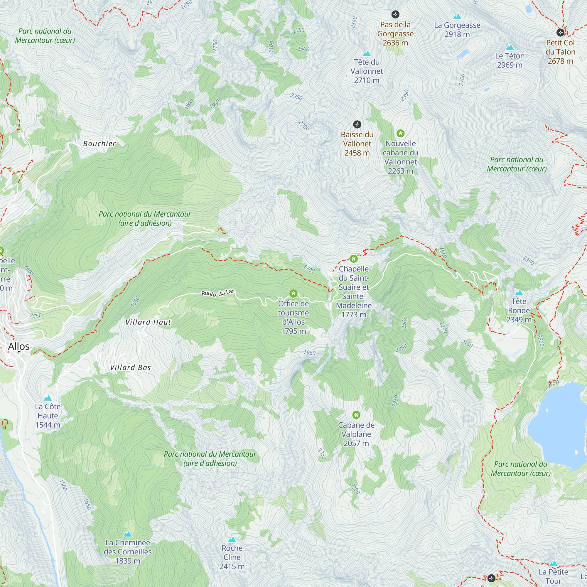 Office de tourisme d'Allos map