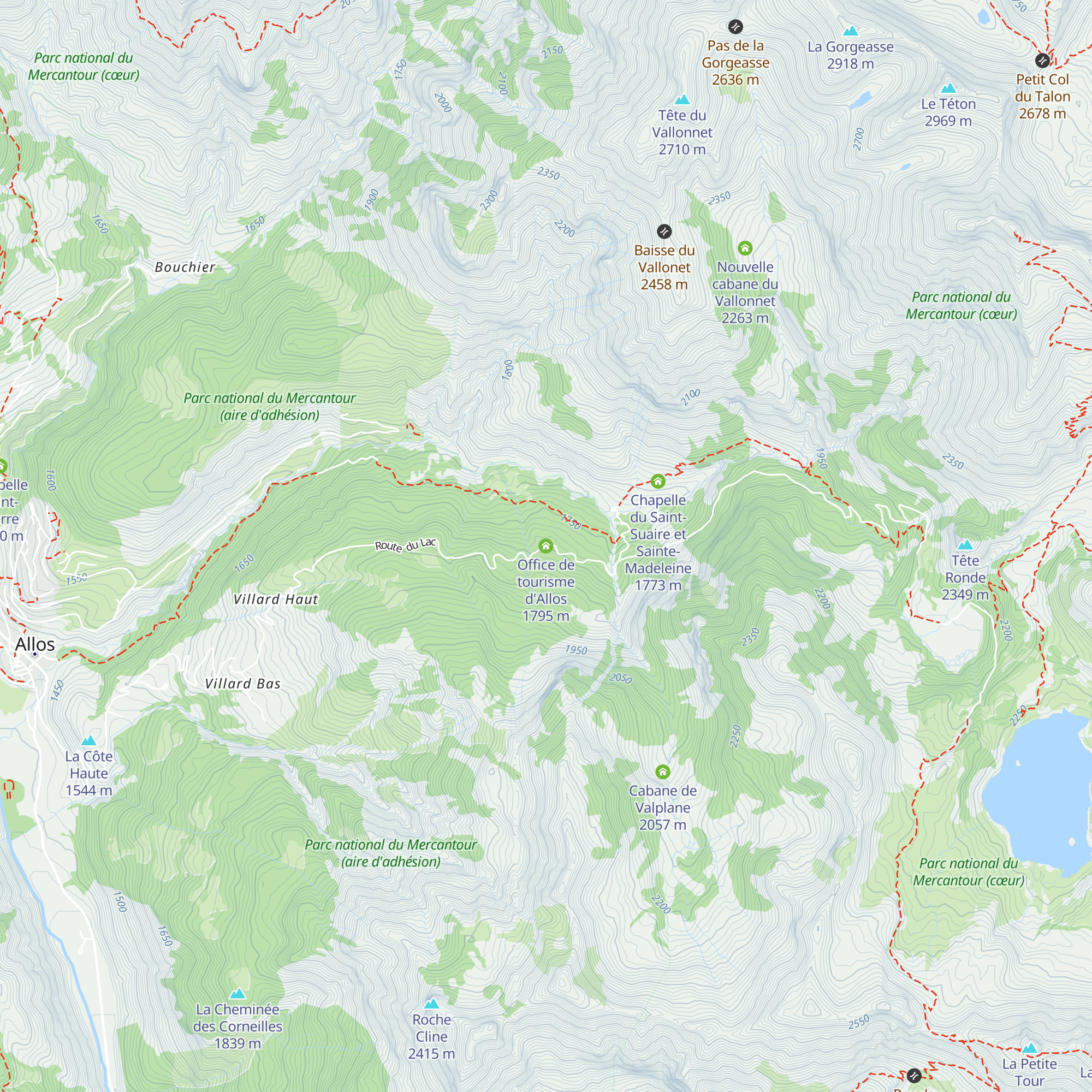 Office de tourisme d'Allos map