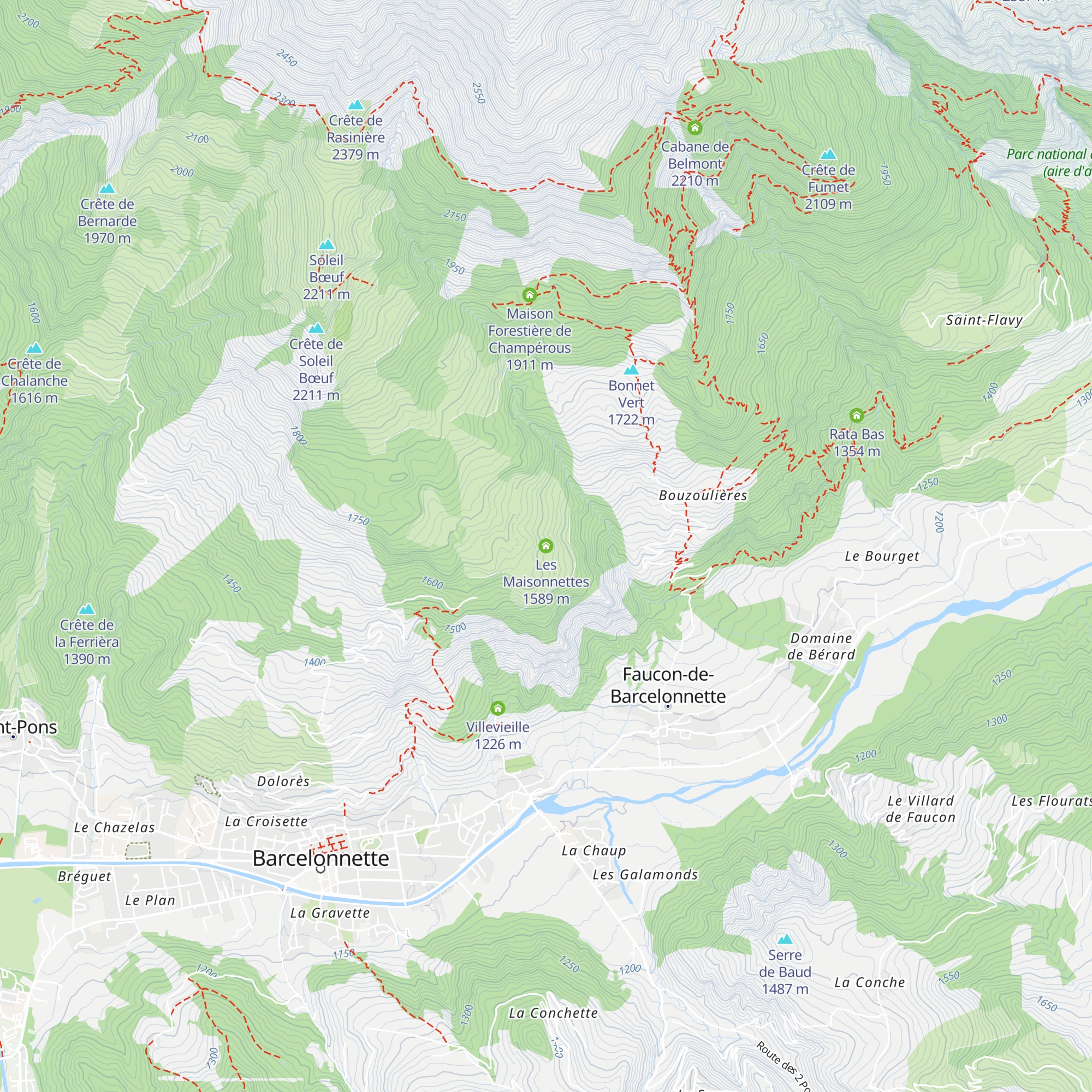 Les Maisonnettes map
