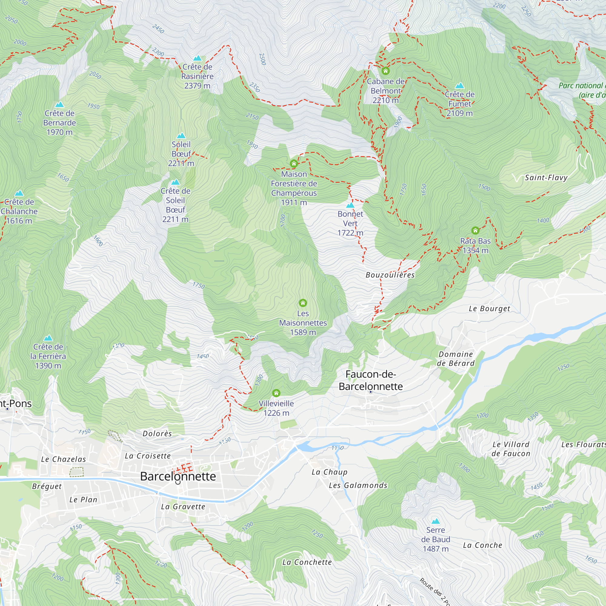 Les Maisonnettes map