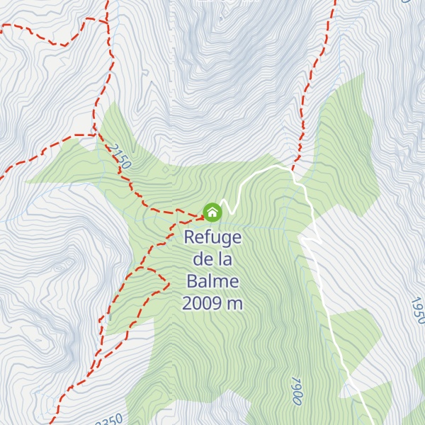Map of Refuge de la Balme