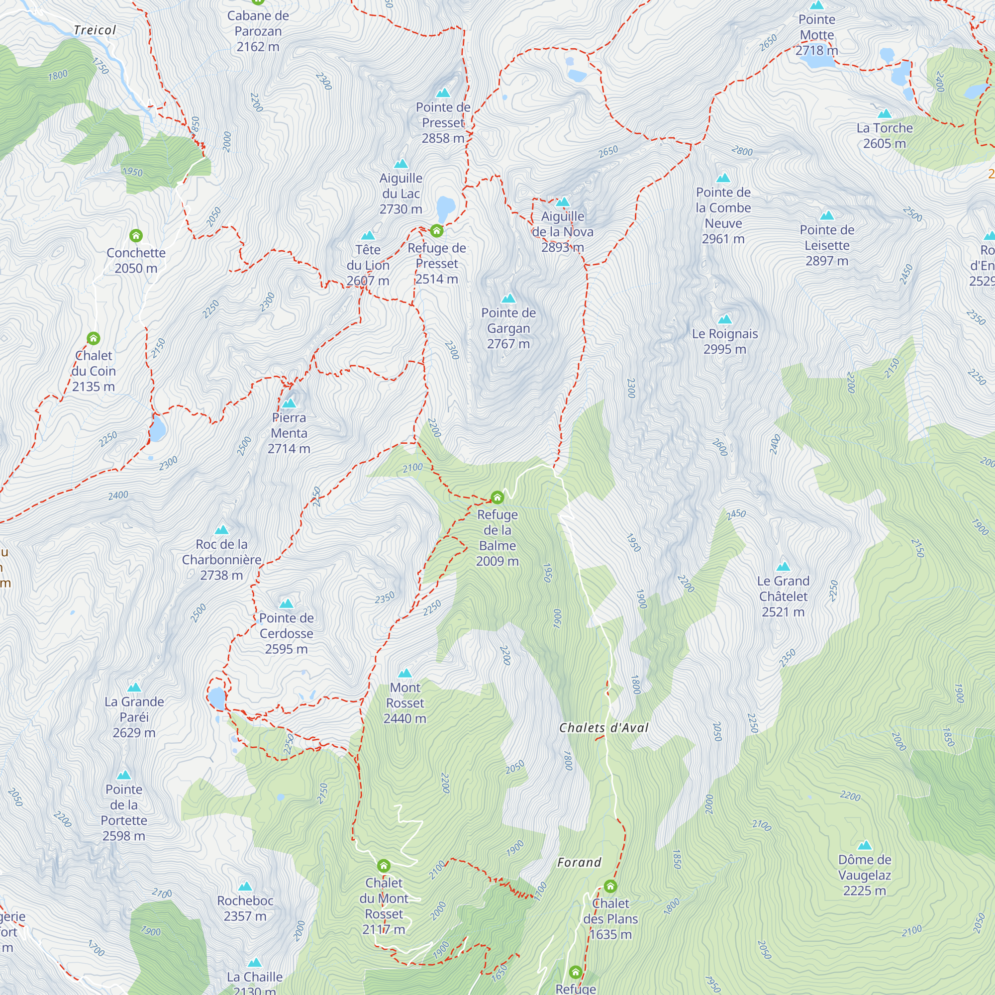 Refuge de la Balme map