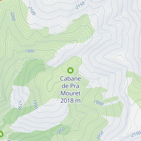 Map of Cabane de Pra Mouret