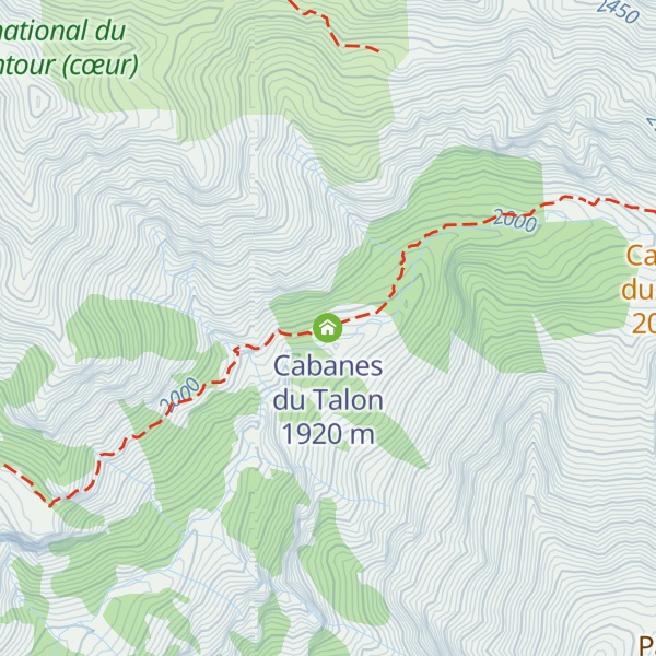 Map of Cabanes du Talon