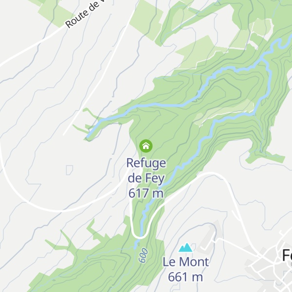 Map of Refuge de Fey
