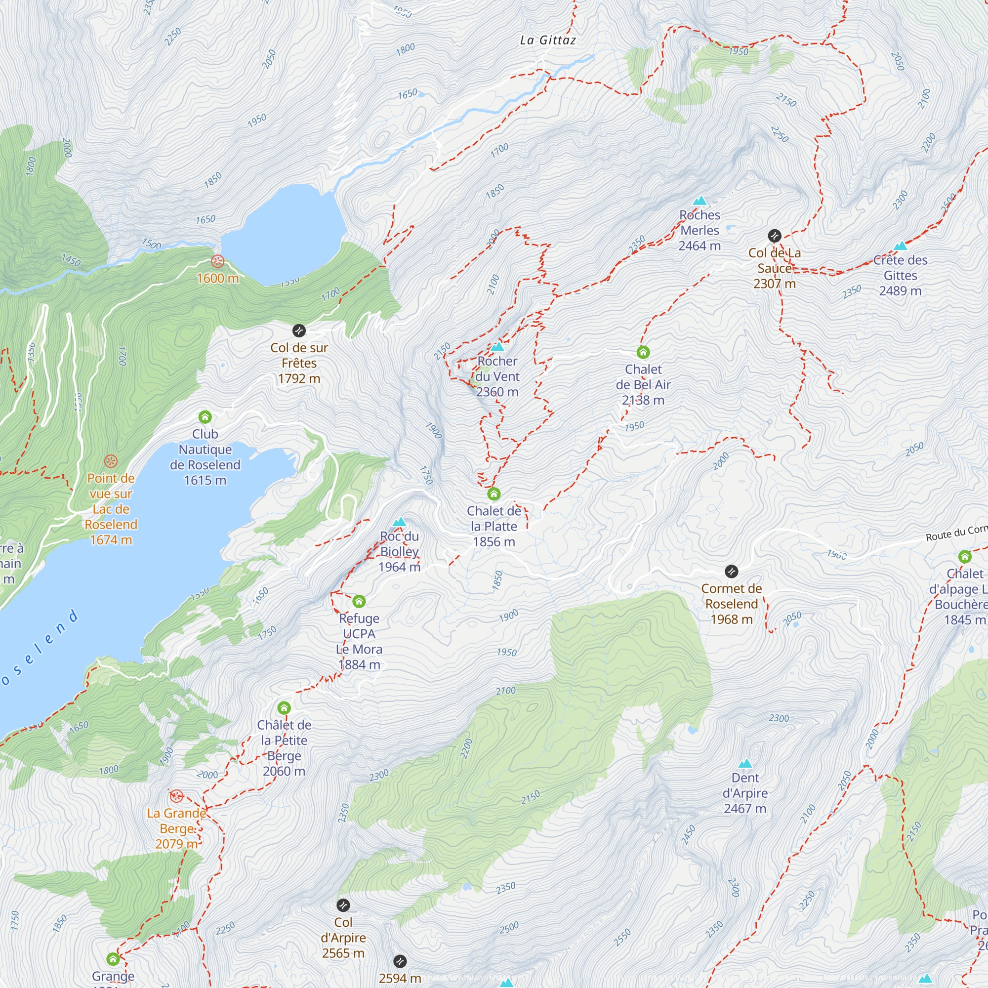 Chalet de la Platte map