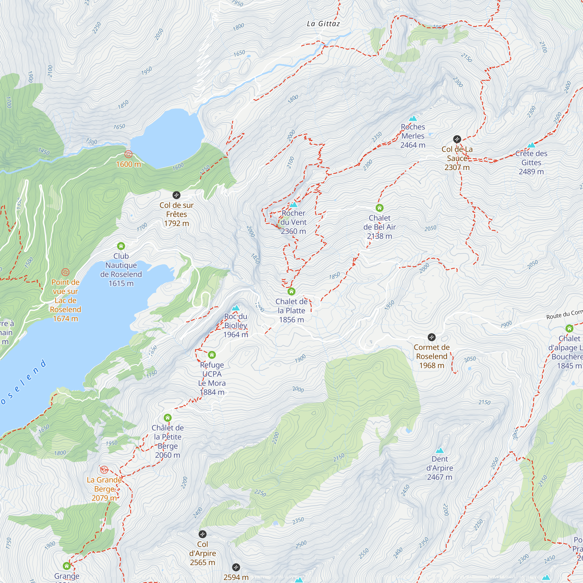 Chalet de la Platte map