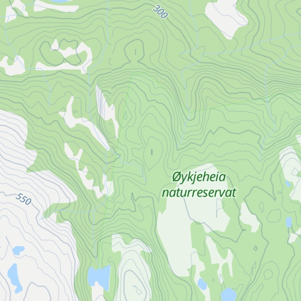 Map of Tverrfjellet