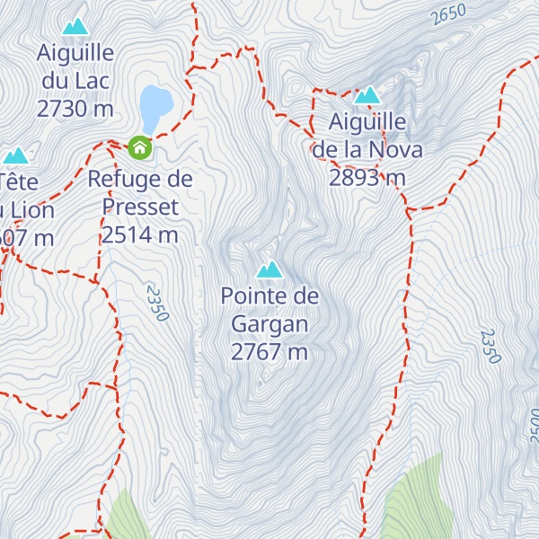 Map of Pointe de Gargan