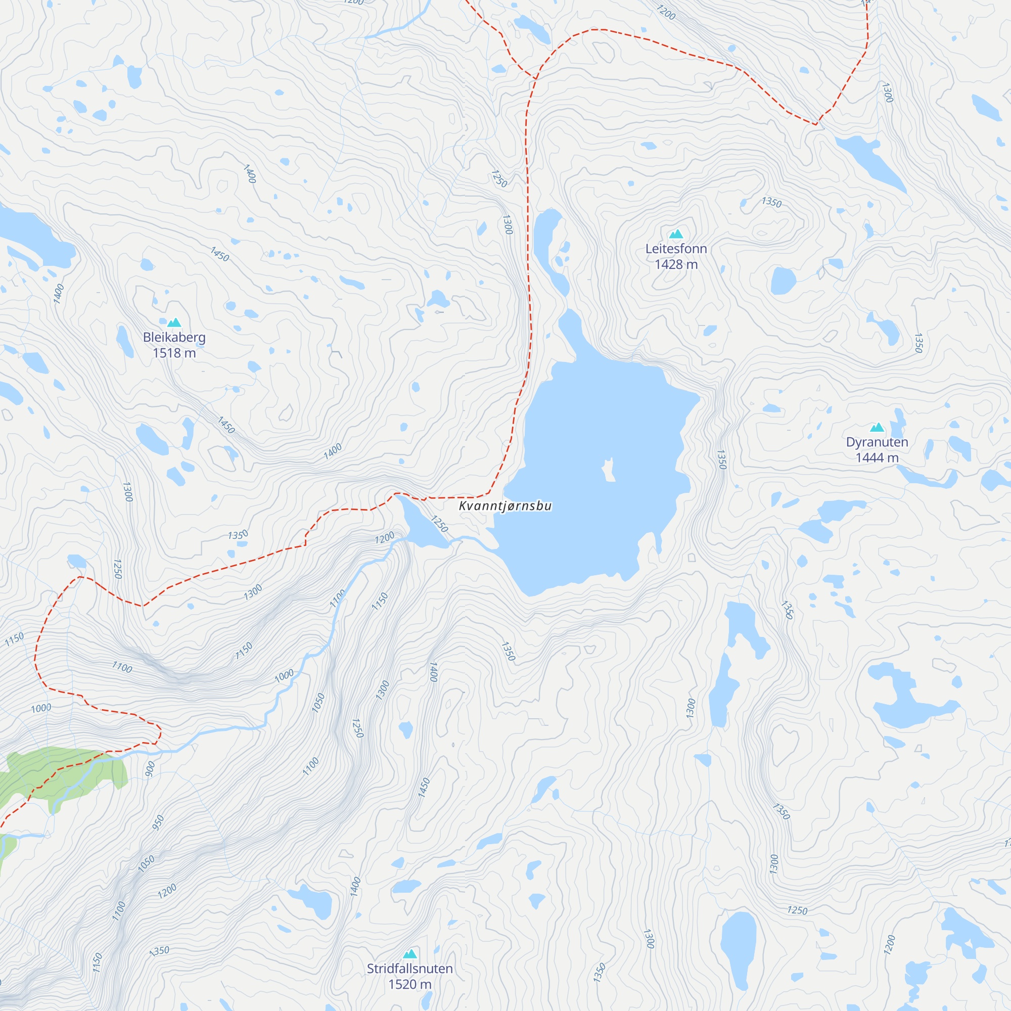 Kvanntjørnsbu map