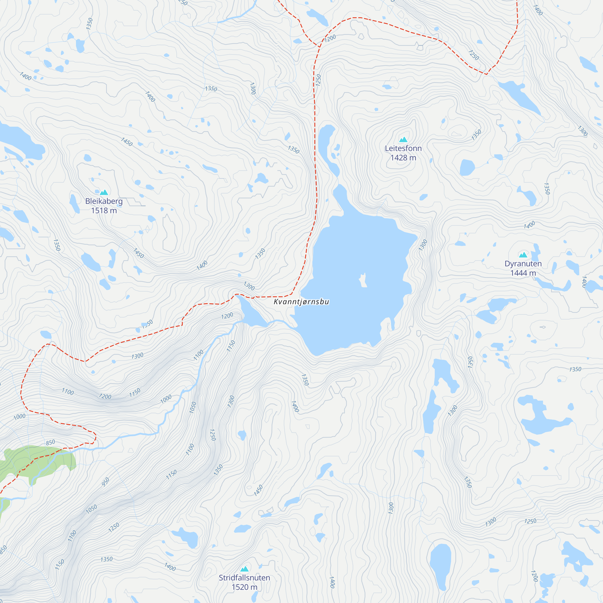 Kvanntjørnsbu map