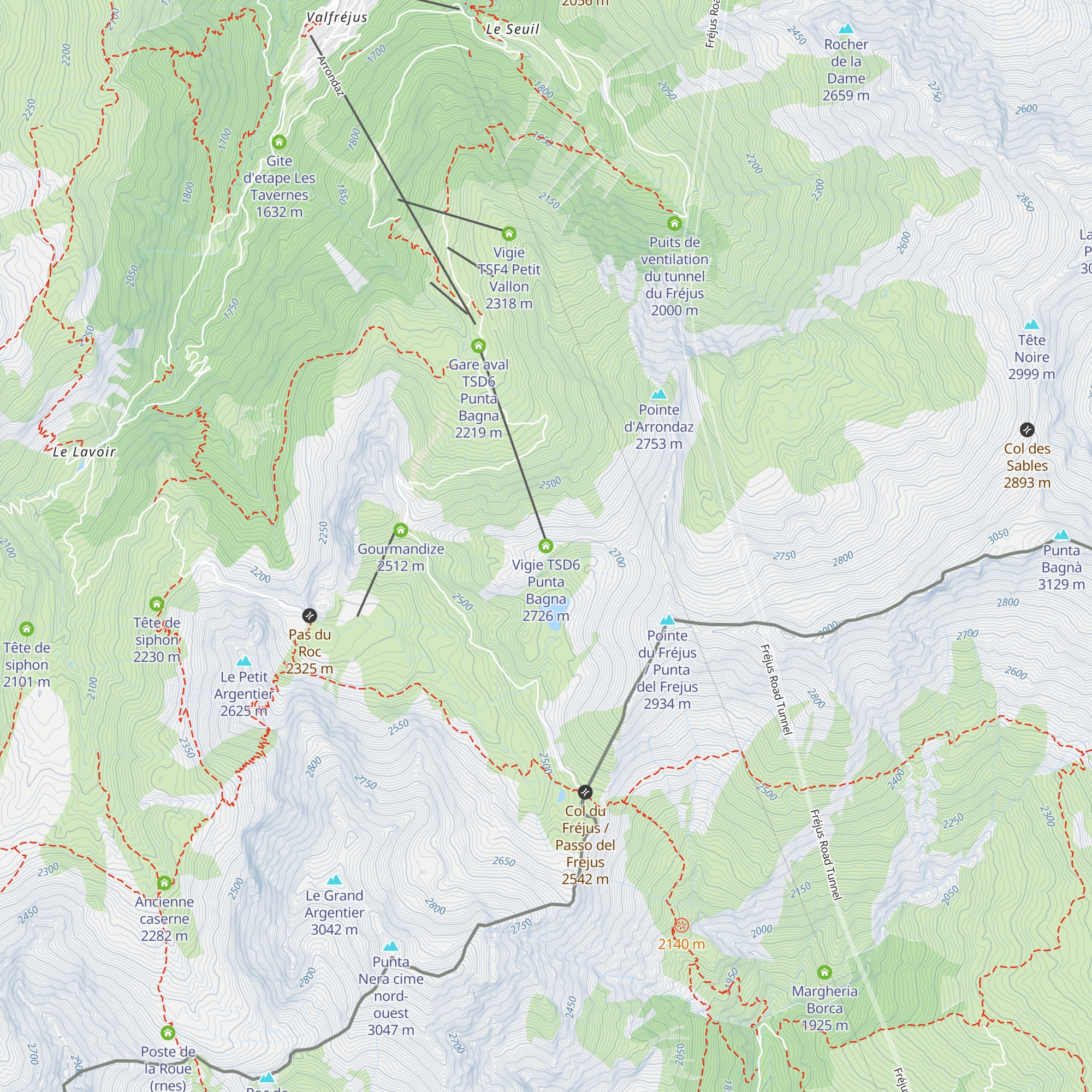 Vigie TSD6 Punta Bagna map