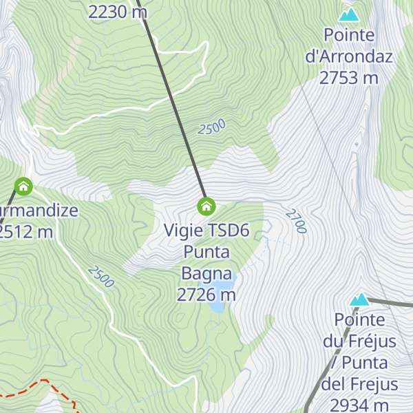 Map of Vigie TSD6 Punta Bagna